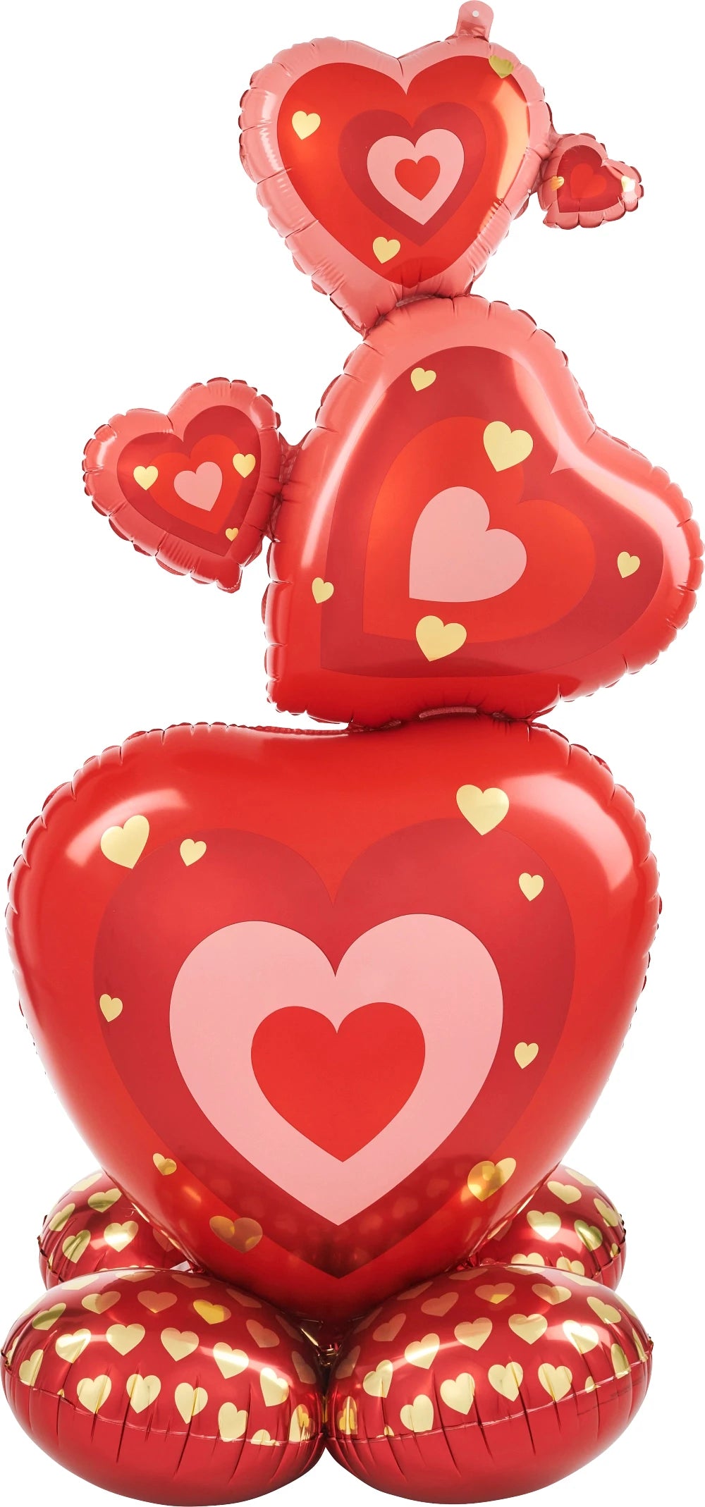 AIRLOONZ Stacking Hearts 55 Inch Mylar Balloon [43731]