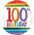 100th Birthday 18 Inch Foil Mylar Balloon [34441]