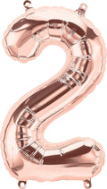 Northstar Number 2 Rose Gold 34 inch Foil Mylar Balloon [01457]