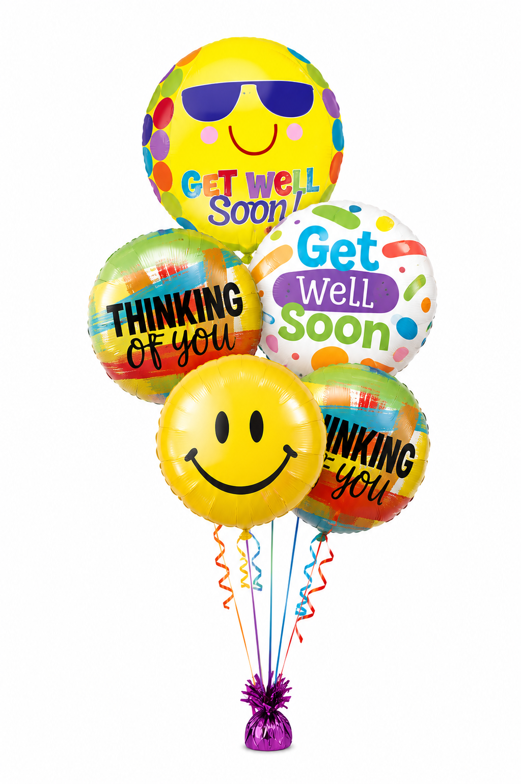 Get Well Balloons (5 Balloons)