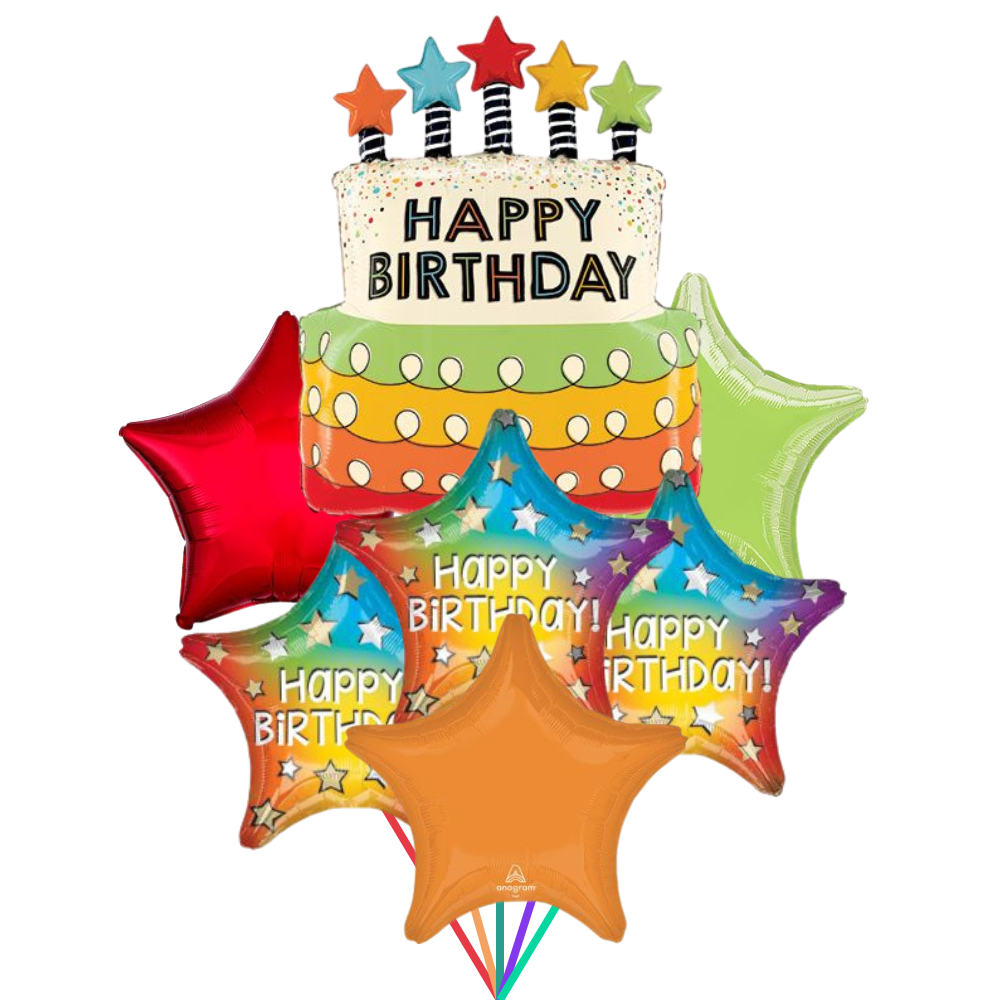 Birthday Cake & Candles (7Balloons)