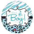 18 INCH SAFARI BABY BOY MYLAR BALLOON