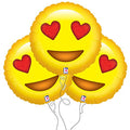 Starstruck Love Emoji Mylar Balloon 3 Pack [36267-03]