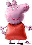 Peppa Pig Pink and Red AirWalker Foil Party Balloon [32316] [32316]