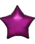 Satin Luxe Pomegranate Magenta 19 Inch Star Shaped Foil Mylar Balloon [36829]