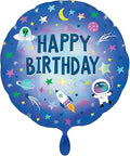 Happy Birthday Outer Space 18 Inch Foil Mylar Balloon [41310]