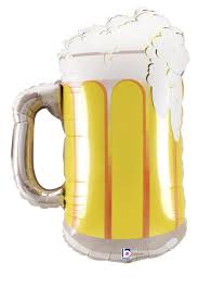Frosty Beer Mug  Shape 34 Inch Foil Mylar Balloon [15442]