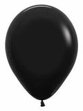 Sempertex 18 Inch Deluxe Black Latex Balloons Bag of 25 [55014]