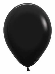 Sempertex 18 Inch Deluxe Black Latex Balloons Bag of 25 [55014]