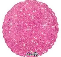 Hot Pink Faux Sparkle 18 inch Foil Mylar Balloon [32330]