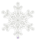 Clear Snowflake 38 Inch Foil Mylar Balloon [39270]