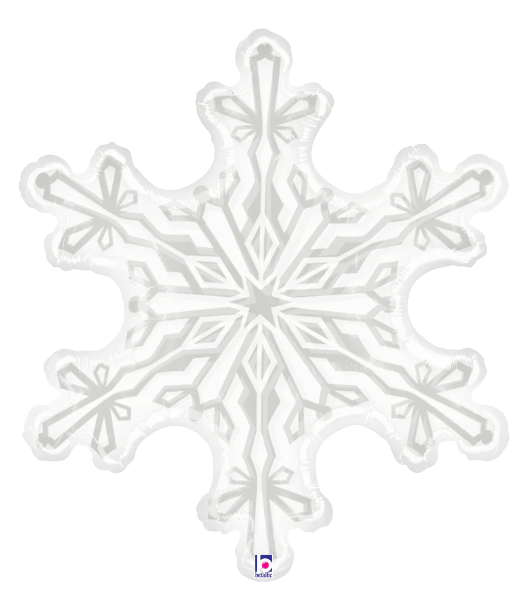 Clear Snowflake 38 Inch Foil Mylar Balloon [39270]