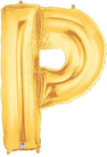 Megaloon Letter P Gold 34 Inch Foil Mylar Balloon [15916G]