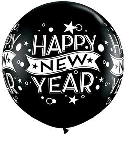 Qualatex 3' New Year Confetti Dots-A-Round Latex Balloons  2 Pack [19175]