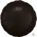Black 18 Inch Round Foil Mylar Balloon [00681]