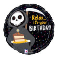 Grim Reaper Happy Birthday 18 Inch Foil Mylar Balloon [26372]