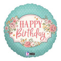 Vintage Happy Birthday 18 Inch Foil Mylar Balloon [36885]