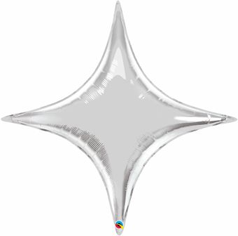 Qualatex Silver Starpoint Shape 40 Inch Mylar Balloon [15707]