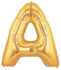 Megaloon Letter A Gold 34 Inch  Foil Mylar Balloon [15901G]