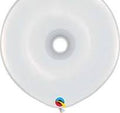 Qualatex Geo Donut White 16 Inch Latex Balloons 25 Count [37688]