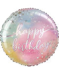 Happy Birthday Luminous 28 Inch Foil Mylar Balloon [42997]
