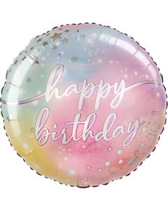 Happy Birthday Luminous 28 Inch Foil Mylar Balloon [42997]