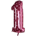 NUMBER #1 PINK HEART 34" SHAPE [16480]