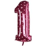NUMBER #1 PINK HEART 34" SHAPE [16480]