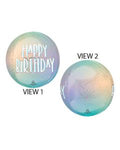 ORBZ Happy Birthday Pastel Dream 15 Inch Clear Foil Balloon [46439]