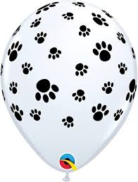Qualatex Paw Print Latex Balloons 50 Count [76892]