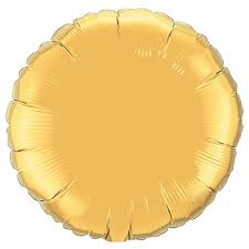 Gold 18 Inch Round Foil Mylar Balloon [20585]