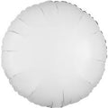White 18 Inch Round Foil Mylar Balloon [20595]