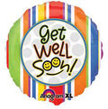 Get Well Soon! Smiley Face 18 Inch Foil Mylar Balloon [14244]