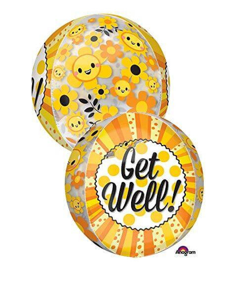 ORBZ Get Well Happiness 15 Inch Clear Foil Balloon [35491]
