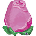 Pink Rose Bud 3D UltraShape 22 Inch Foil Mylar Balloon [34861]