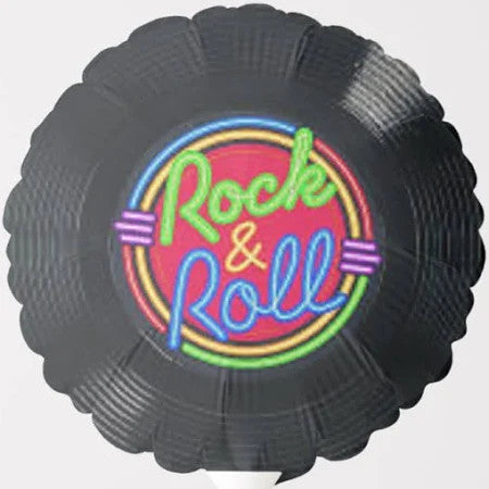 Rock & Roll Vinyl 18 Inch Foil Mylar Balloon [46669]