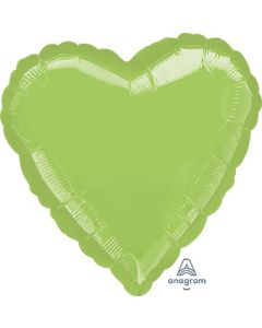 Metallic Lime Green 18 Inch Heart Shaped Foil Mylar Balloon [07127]