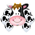 Barnyard Cow Balloon Bouquet Cow Theme Balloons [29650_SET_07]