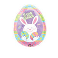 Happy Easter Bunny 27 Inch Egg Shaped Foil Mylar Balloon [115056]