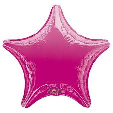 Metallic Fuchsia 18 Inch Star Shaped Foil Mylar Balloon [31566]