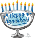 29 INCH Happy Hanukkah Menorah Foil Balloon [36031]