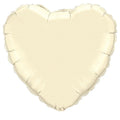 Qualatex Pearl Ivory 18 Inch Heart Shaped Foil Mylar Balloon [99347]