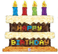 Pixel Birthday Cake  30 Inch Foil Mylar Balloon [35556]