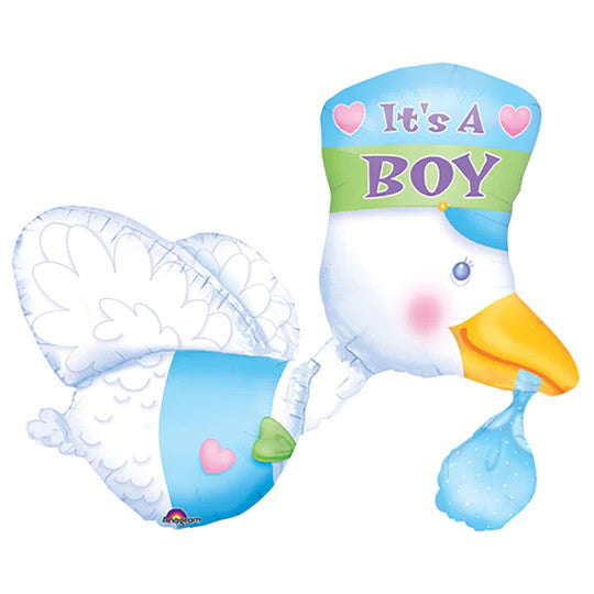 It's a Boy Stork 32 Inch Foil Mylar Multi-Balloon [07063]
