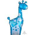 42" ITS A BOY BLUE GIRAFFE BALLOON [2458384]