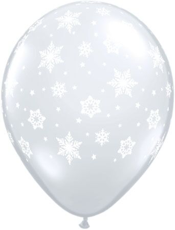 11 INCH Snowflakes-A-Round Latex Clear 50 PACK [40574]