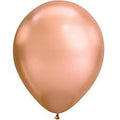 Chrome Rose Gold 11 Inch Latex Balloons 100 Count by Qualatex [12966]