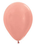 Sempertex 11 Inch Metallic Rose Gold Latex Balloons Bag of 100 [53099]