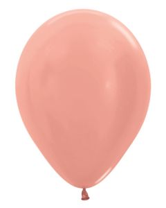 Sempertex 11 Inch Metallic Rose Gold Latex Balloons Bag of 100 [53099]