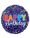 Happy Birthday Party Confetti 18 Inch Foil Mylar Balloon [45944]